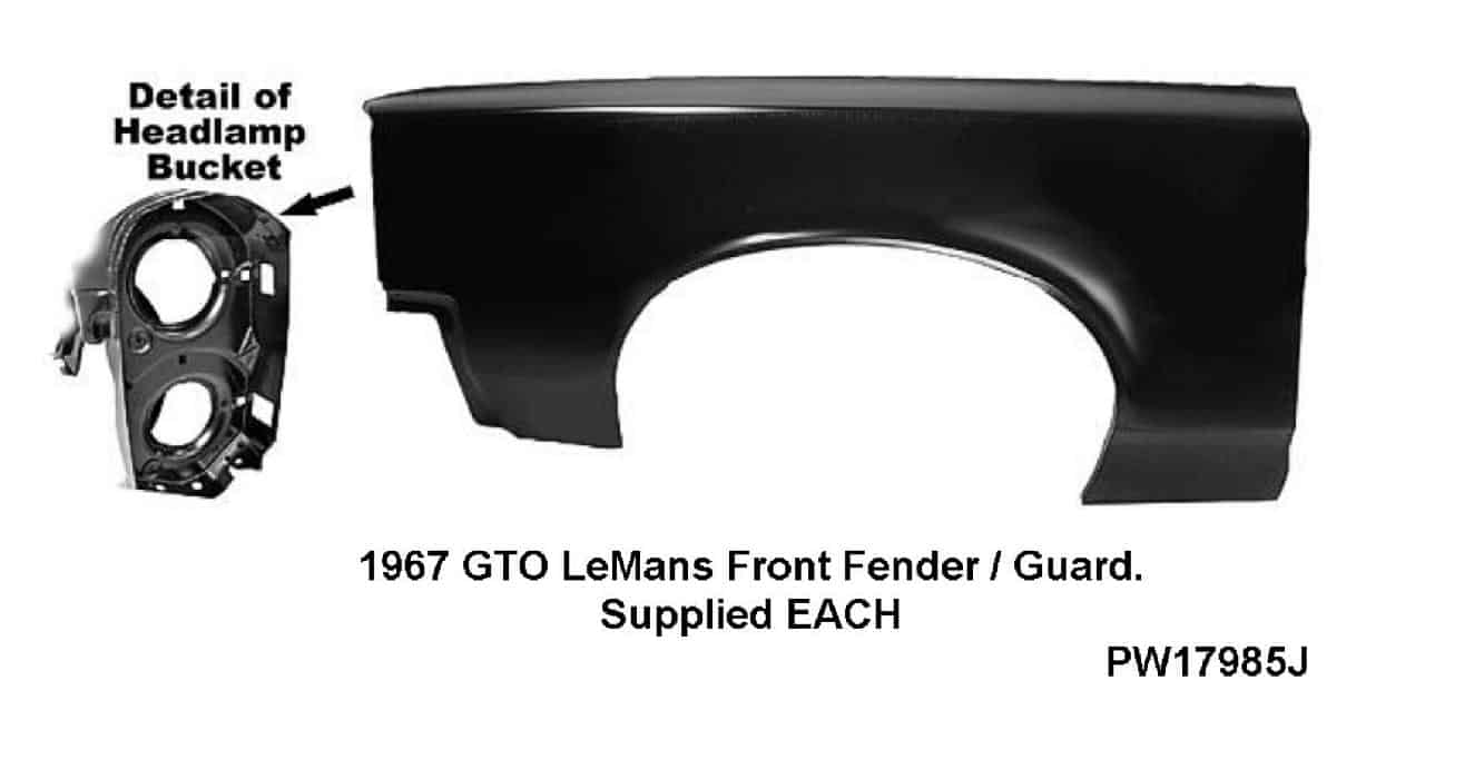 Fender: 1967 Pontiac GTO LeMans  each